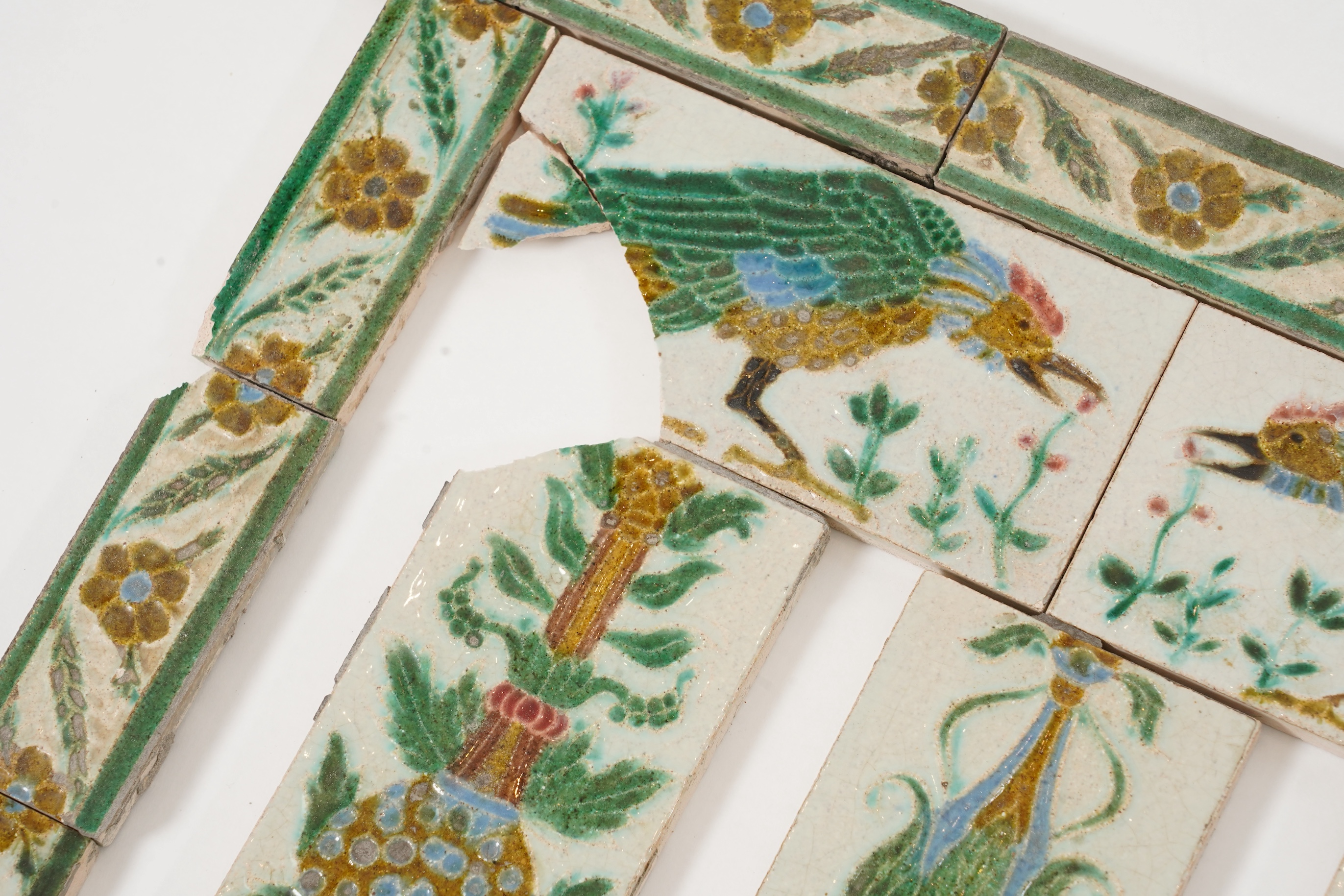 Medmenham Pottery: A quantity of Arts and Crafts tiles